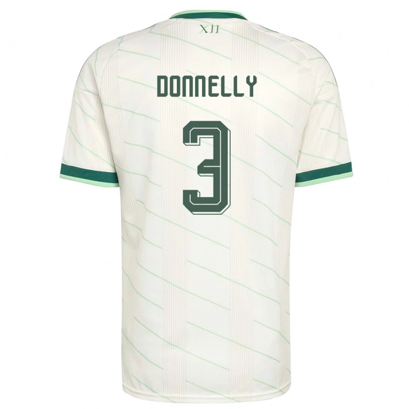 Danxen Mujer Camiseta Irlanda Del Norte Aaron Donnelly #3 Blanco Verde 2ª Equipación 26-28 La Camisa México