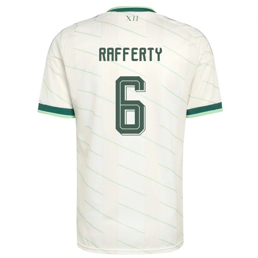 Danxen Mujer Camiseta Irlanda Del Norte Laura Rafferty #6 Blanco Verde 2ª Equipación 26-28 La Camisa México