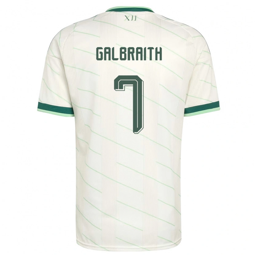 Danxen Mujer Camiseta Irlanda Del Norte Ethan Galbraith #7 Blanco Verde 2ª Equipación 26-28 La Camisa México