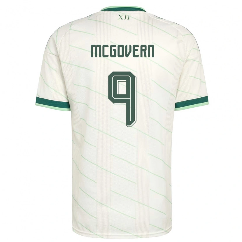 Danxen Mujer Camiseta Irlanda Del Norte Paul Mcgovern #9 Blanco Verde 2ª Equipación 26-28 La Camisa México