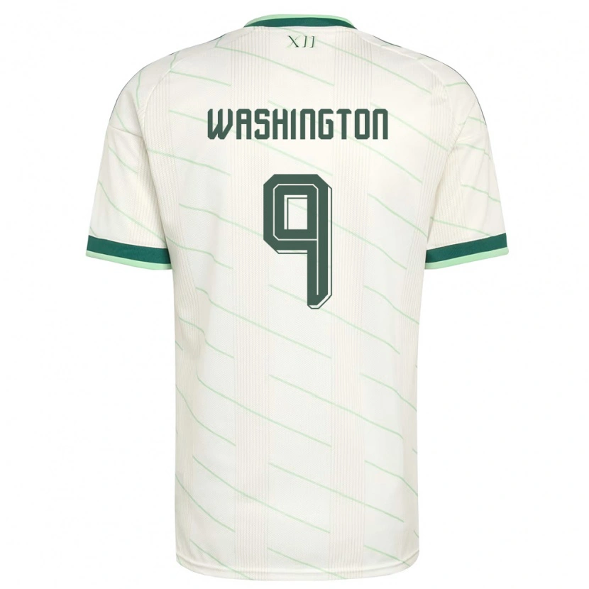 Danxen Mujer Camiseta Irlanda Del Norte Conor Washington #9 Blanco Verde 2ª Equipación 26-28 La Camisa México
