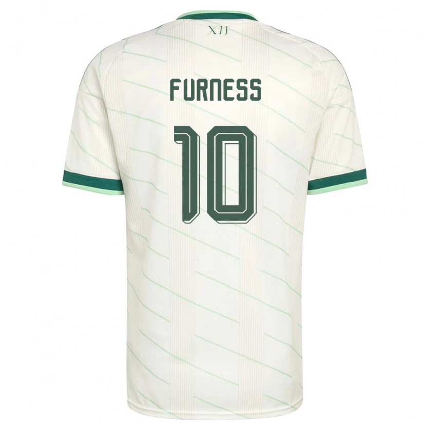 Danxen Mujer Camiseta Irlanda Del Norte Rachel Furness #10 Blanco Verde 2ª Equipación 26-28 La Camisa México