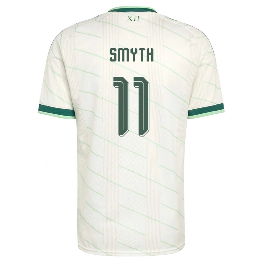 Danxen Mujer Camiseta Irlanda Del Norte Paul Smyth #11 Blanco Verde 2ª Equipación 26-28 La Camisa México