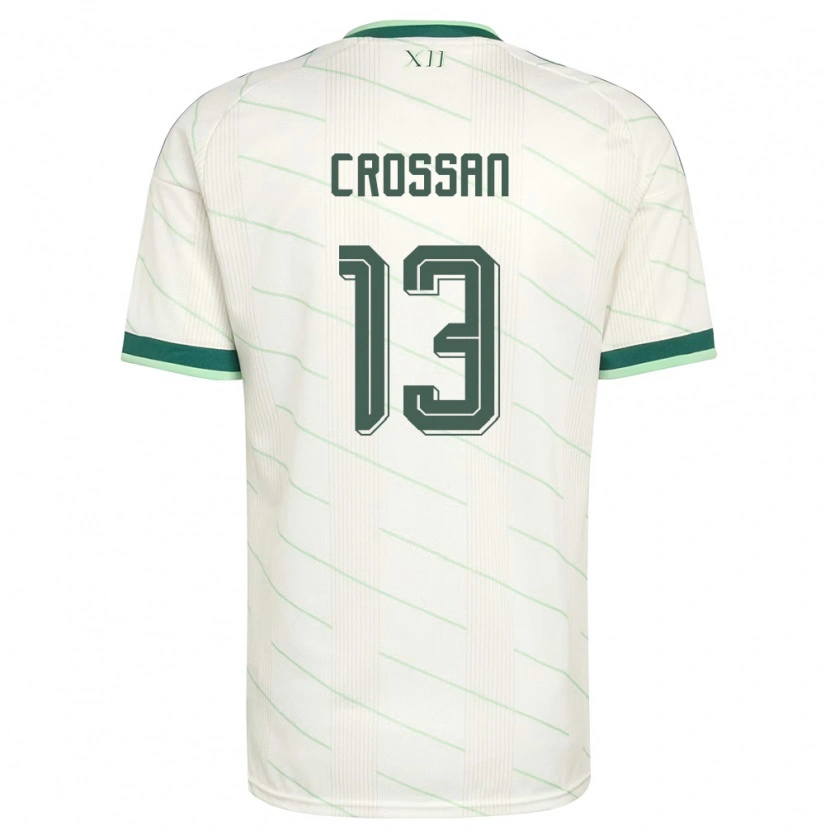 Danxen Mujer Camiseta Irlanda Del Norte Caoimhan Crossan #13 Blanco Verde 2ª Equipación 26-28 La Camisa México