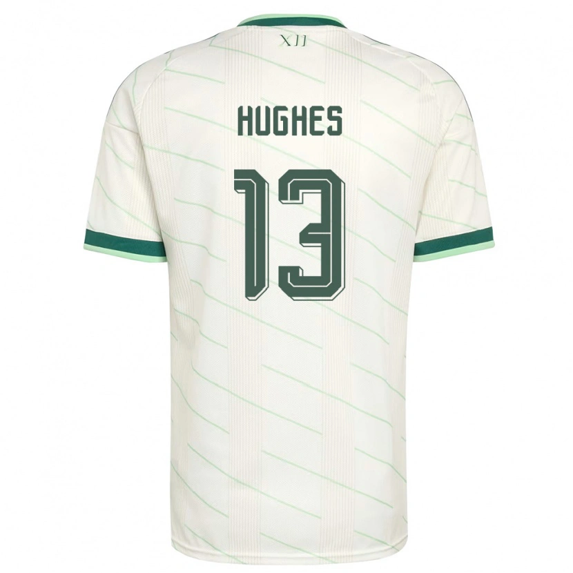 Danxen Mujer Camiseta Irlanda Del Norte Isaac Hughes #13 Blanco Verde 2ª Equipación 26-28 La Camisa México