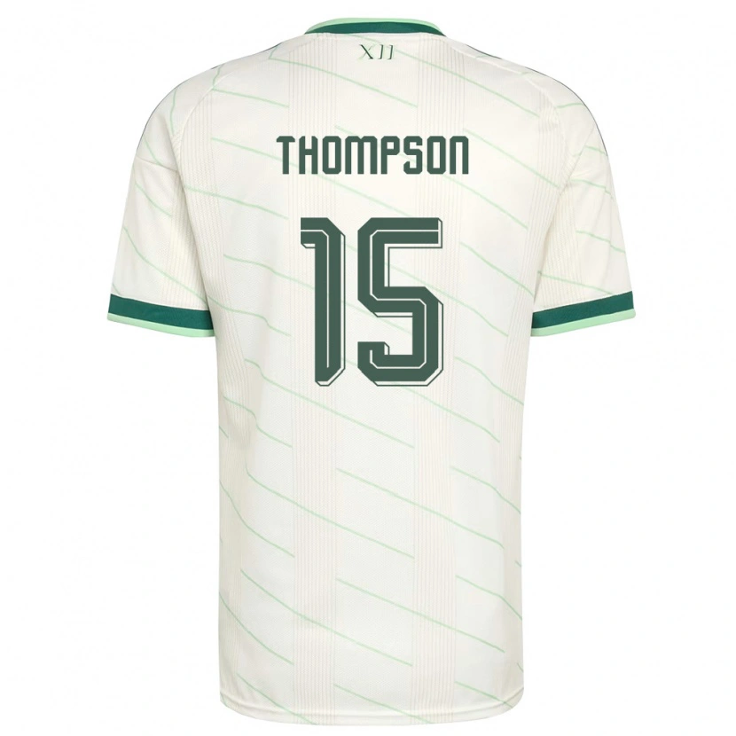 Danxen Mujer Camiseta Irlanda Del Norte Jordan Thompson #15 Blanco Verde 2ª Equipación 26-28 La Camisa México