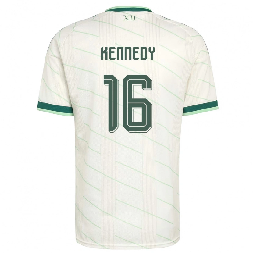 Danxen Mujer Camiseta Irlanda Del Norte Matty Kennedy #16 Blanco Verde 2ª Equipación 26-28 La Camisa México