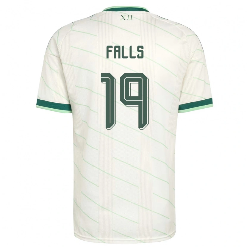 Danxen Mujer Camiseta Irlanda Del Norte Conor Falls #19 Blanco Verde 2ª Equipación 26-28 La Camisa México