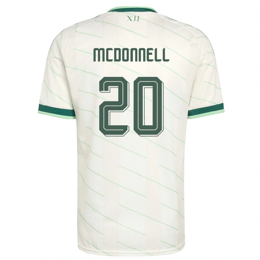 Danxen Mujer Camiseta Irlanda Del Norte Jamie Mcdonnell #20 Blanco Verde 2ª Equipación 26-28 La Camisa México