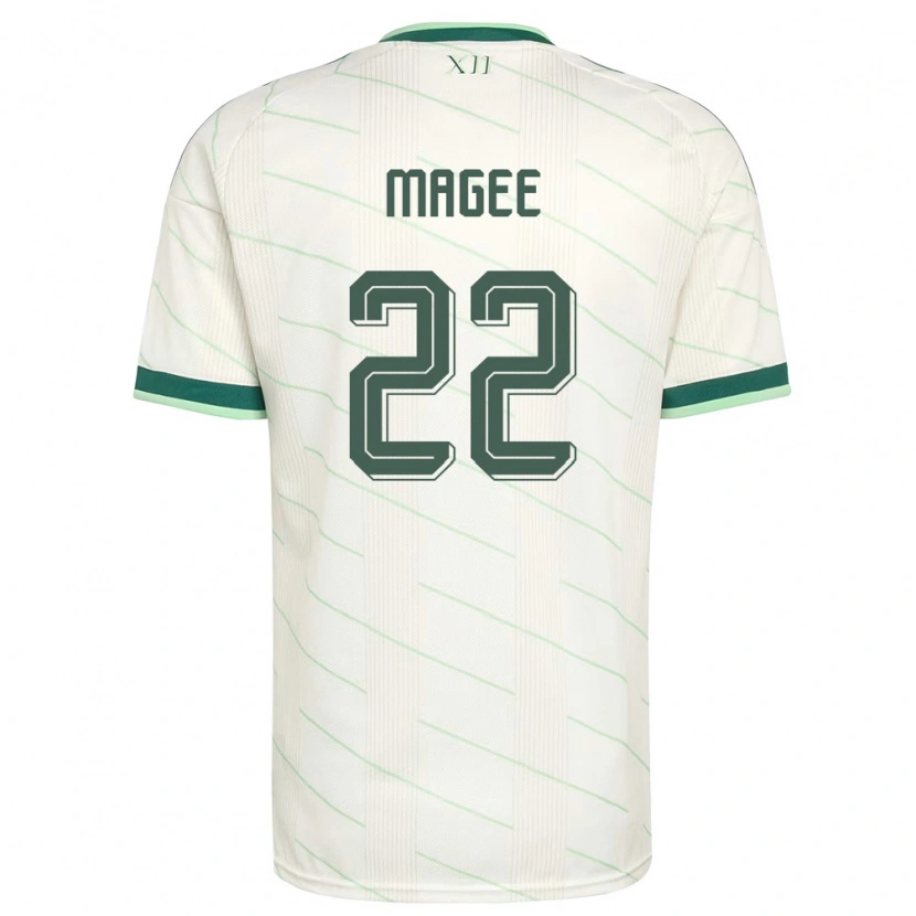 Danxen Mujer Camiseta Irlanda Del Norte Abbie Magee #22 Blanco Verde 2ª Equipación 26-28 La Camisa México