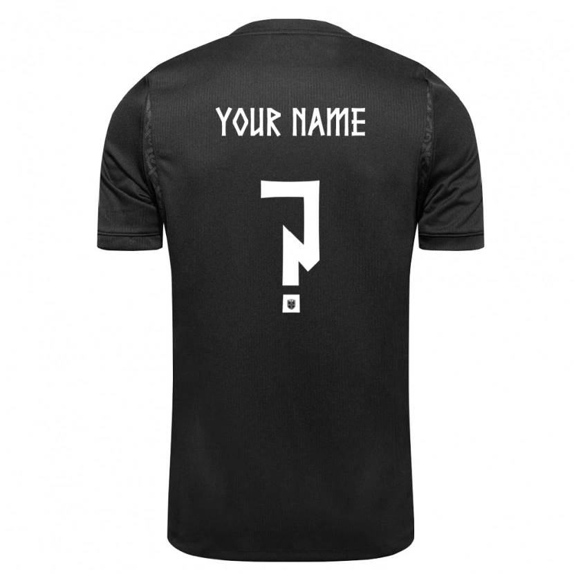 Danxen Mujer Camiseta Noruega Su Nombre #0 Negro 2ª Equipación 26-28 La Camisa México
