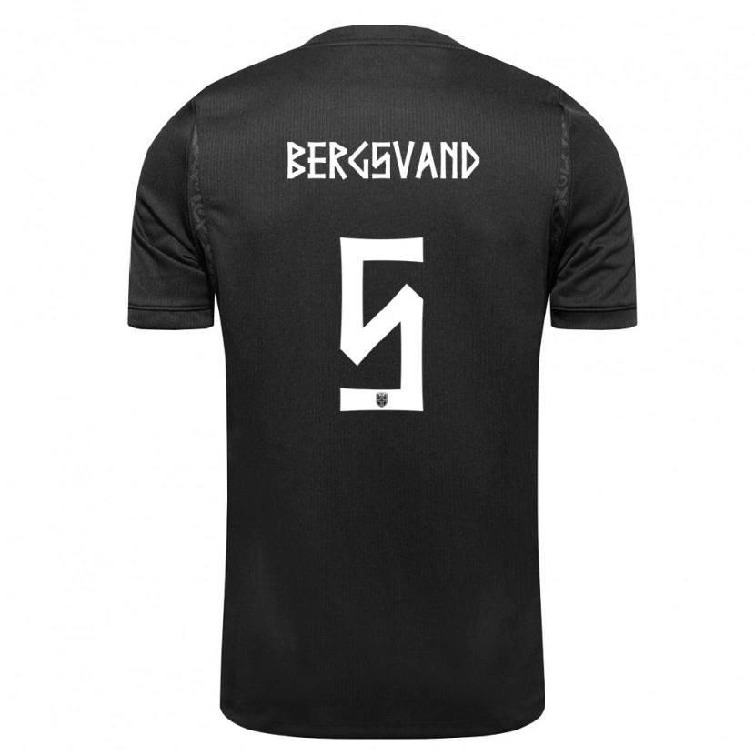 Danxen Mujer Camiseta Noruega Guro Bergsvand #5 Negro 2ª Equipación 26-28 La Camisa México