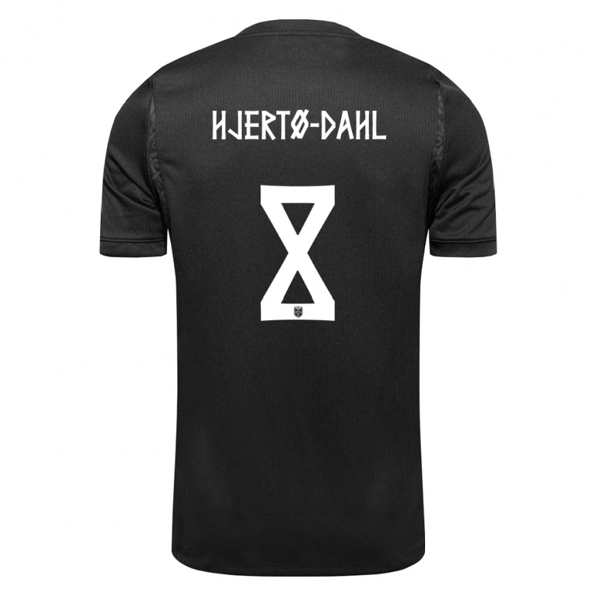 Danxen Mujer Camiseta Noruega Jens Hjertø-Dahl #8 Negro 2ª Equipación 26-28 La Camisa México