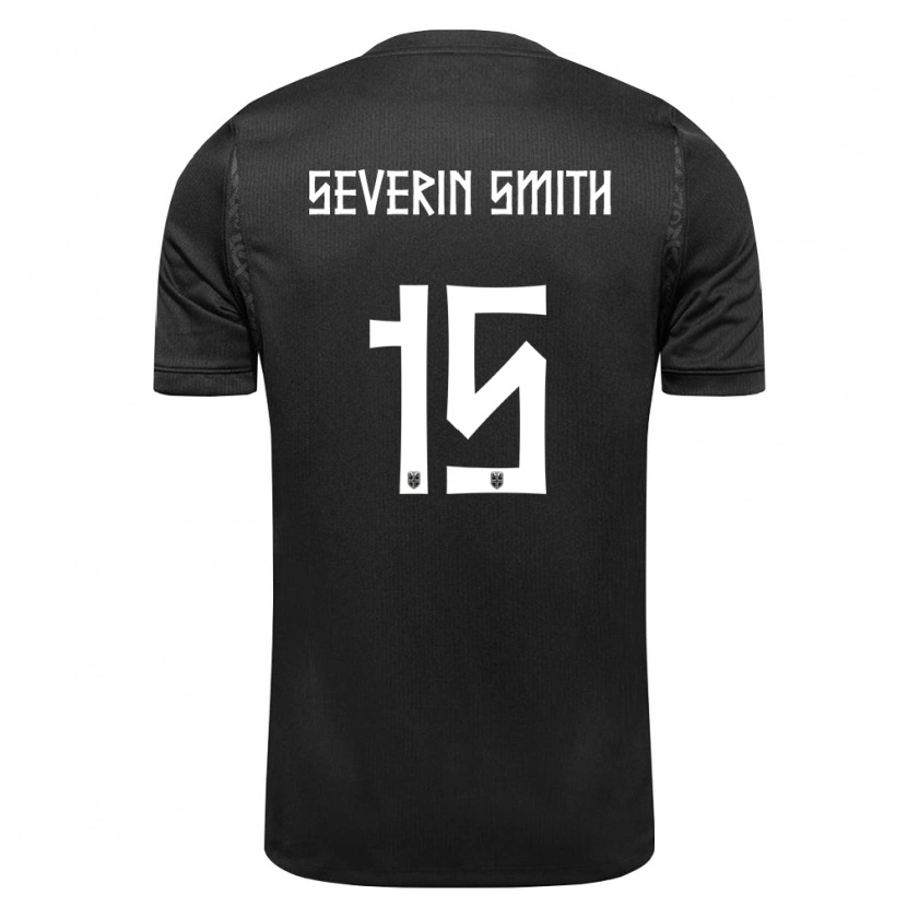 Danxen Mujer Camiseta Noruega Daniel Severin Smith #15 Negro 2ª Equipación 26-28 La Camisa México
