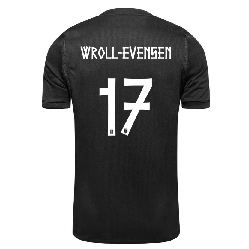 Danxen Mujer Camiseta Noruega Henrik Wroll-Evensen #17 Negro 2ª Equipación 26-28 La Camisa México