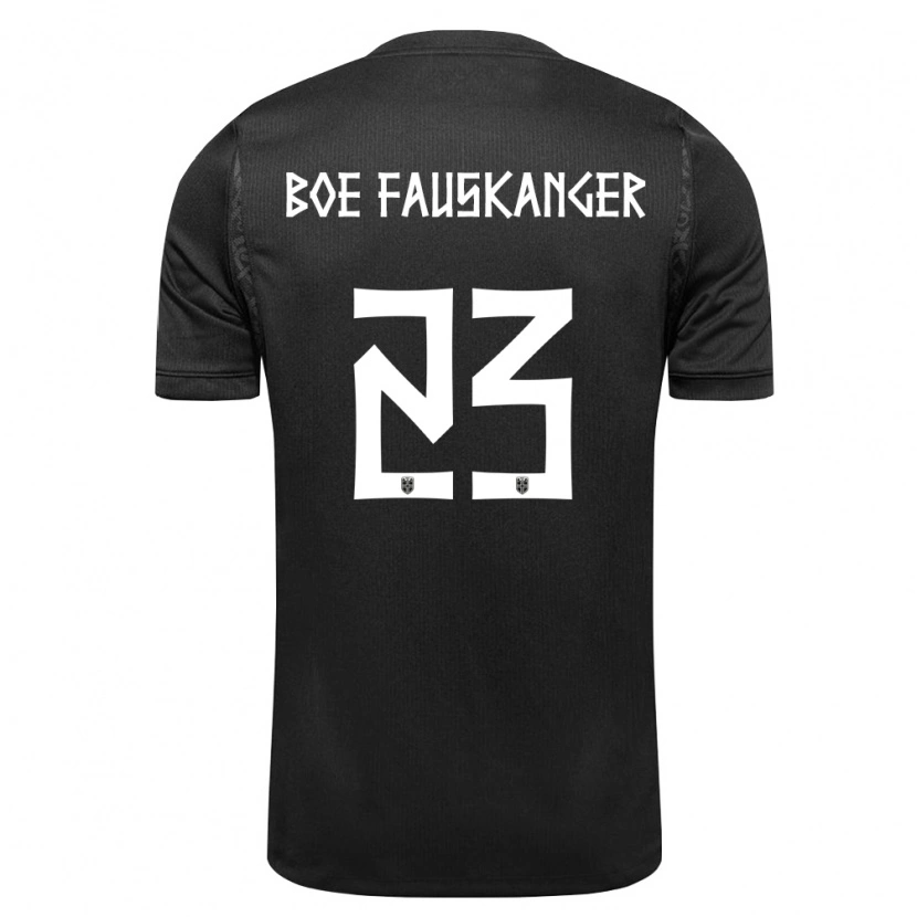 Danxen Mujer Camiseta Noruega Einar Bøe Fauskanger #23 Negro 2ª Equipación 26-28 La Camisa México