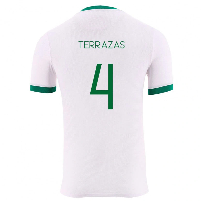 Danxen Mujer Camiseta Bolivia Sergio Terrazas #4 Blanco Verde Rojo 2ª Equipación 26-28 La Camisa México
