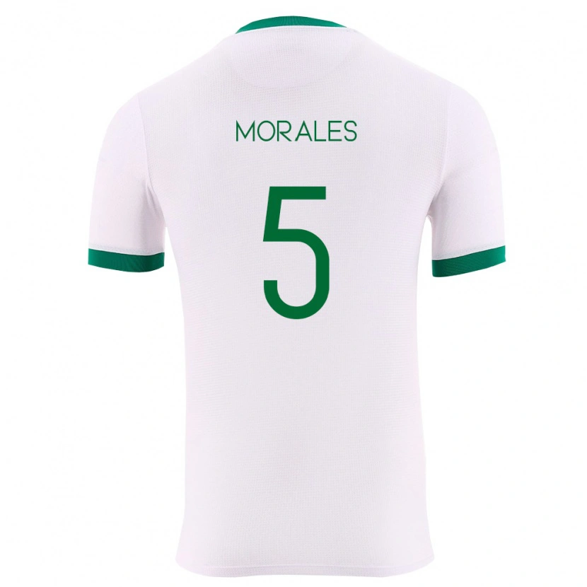 Danxen Mujer Camiseta Bolivia Efraín Morales #5 Blanco Verde Rojo 2ª Equipación 26-28 La Camisa México