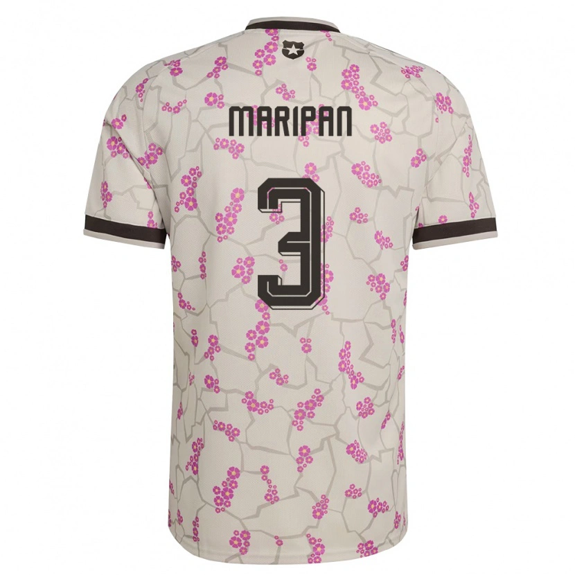 Danxen Mujer Camiseta Chile Guillermo Maripán #3 Blanco Púrpura 2ª Equipación 26-28 La Camisa México