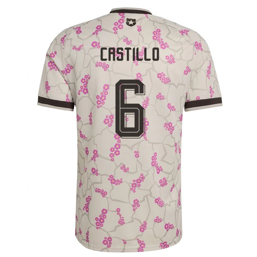 Danxen Mujer Camiseta Chile Cristóbal Castillo #6 Blanco Púrpura 2ª Equipación 26-28 La Camisa México