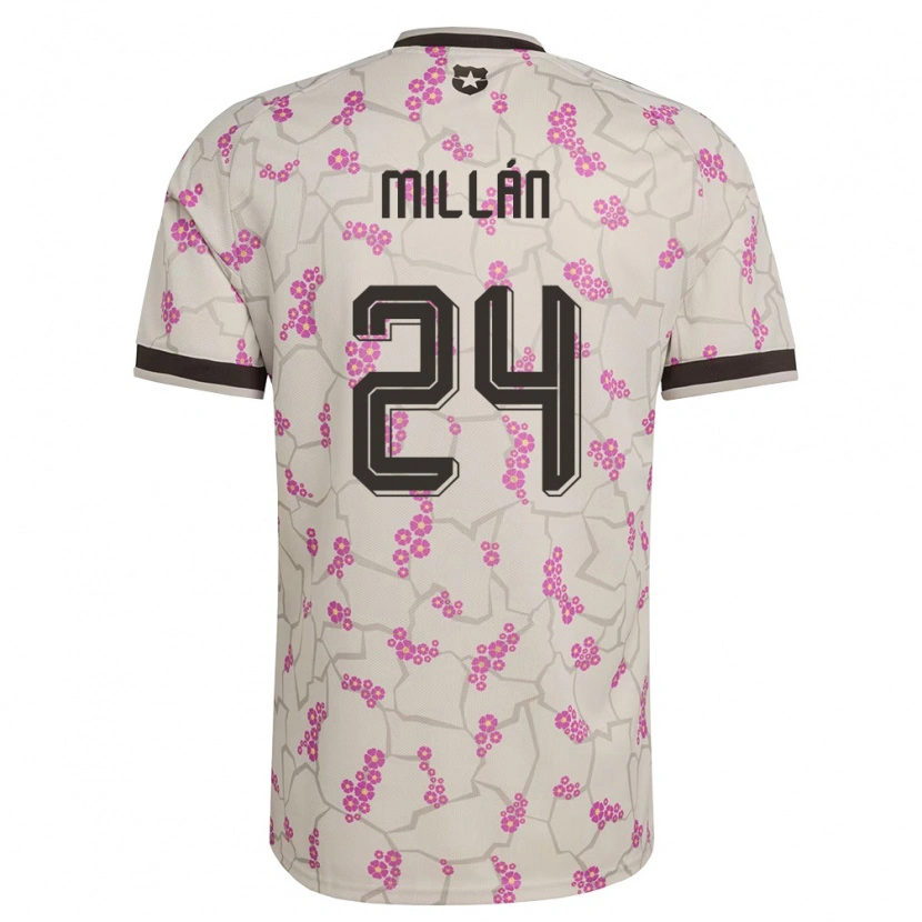 Danxen Mujer Camiseta Chile Lautaro Millán #24 Blanco Púrpura 2ª Equipación 26-28 La Camisa México