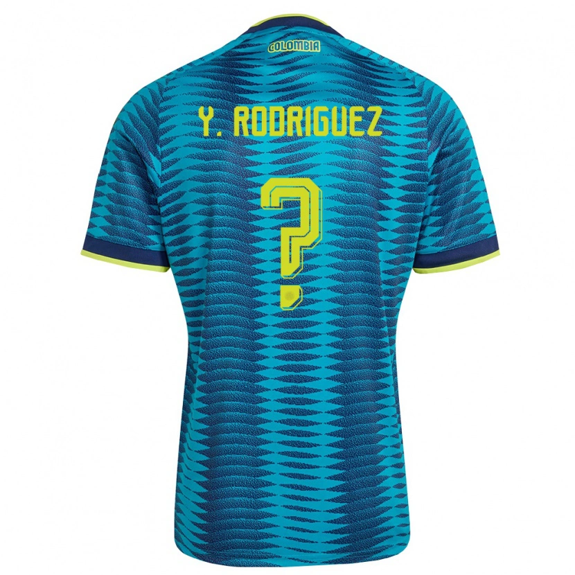 Danxen Mujer Camiseta Colombia Yefrei Rodríguez #0 Azul Amarillo Marino 2ª Equipación 26-28 La Camisa México
