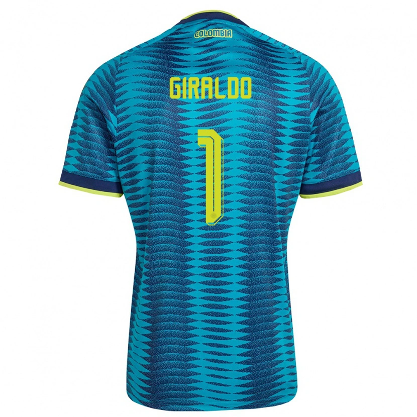 Danxen Mujer Camiseta Colombia Natalia Giraldo #1 Azul Amarillo Marino 2ª Equipación 26-28 La Camisa México