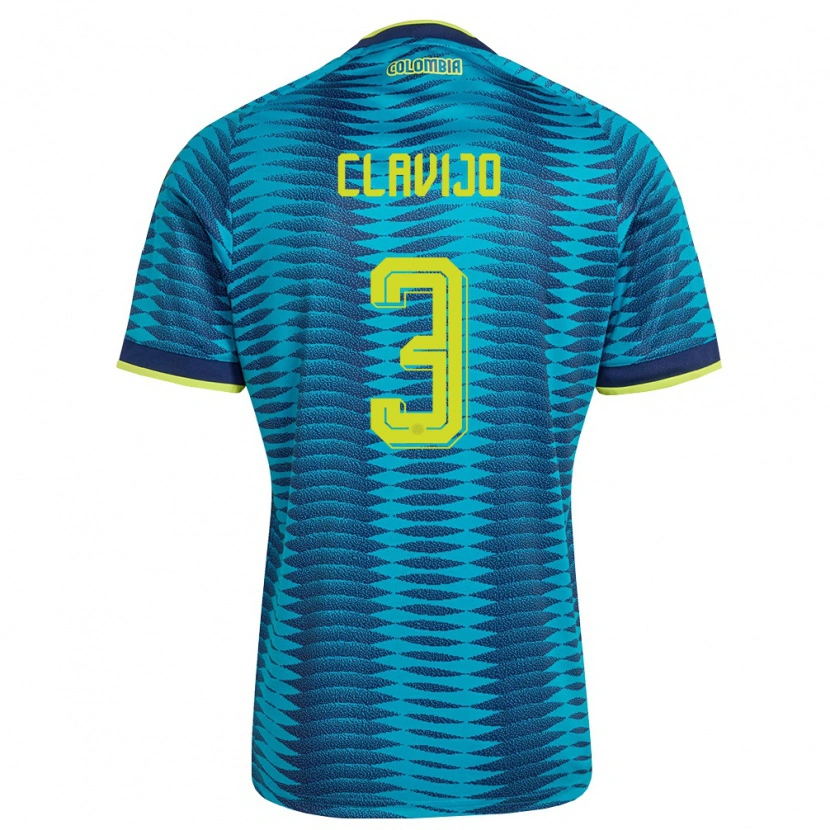 Danxen Mujer Camiseta Colombia Ángela Clavijo #3 Azul Amarillo Marino 2ª Equipación 26-28 La Camisa México