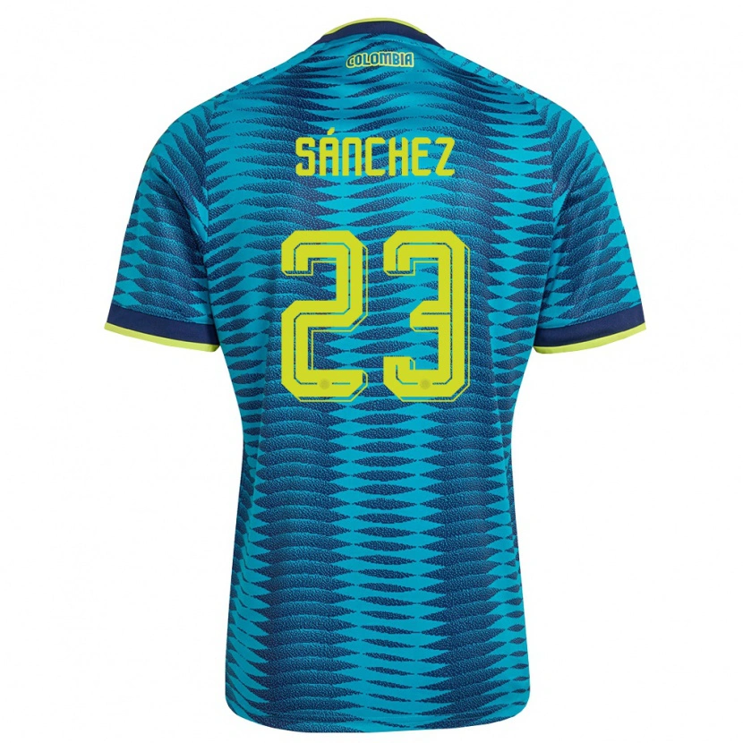 Danxen Mujer Camiseta Colombia Davinson Sánchez #23 Azul Amarillo Marino 2ª Equipación 26-28 La Camisa México