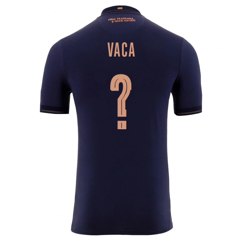 Danxen Mujer Camiseta Ecuador Mijaíl Vaca #0 Marino Oro 2ª Equipación 26-28 La Camisa México
