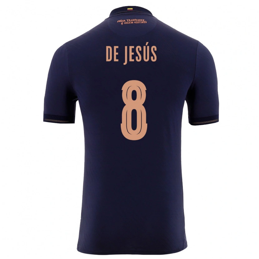 Danxen Mujer Camiseta Ecuador Geremy De Jesús #8 Marino Oro 2ª Equipación 26-28 La Camisa México