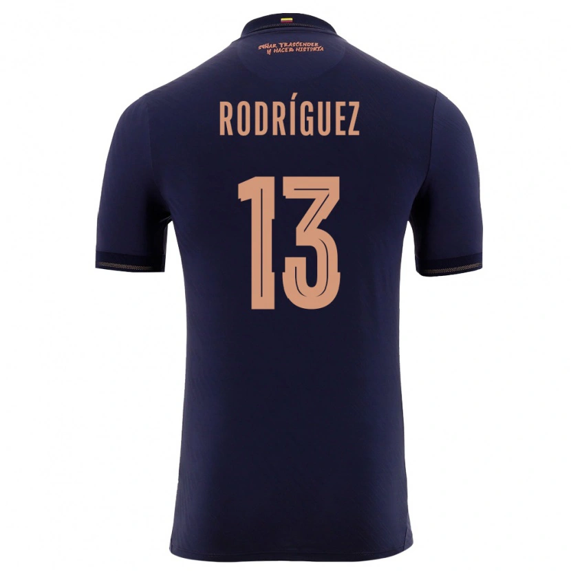 Danxen Mujer Camiseta Ecuador Emerson Rodríguez #13 Marino Oro 2ª Equipación 26-28 La Camisa México