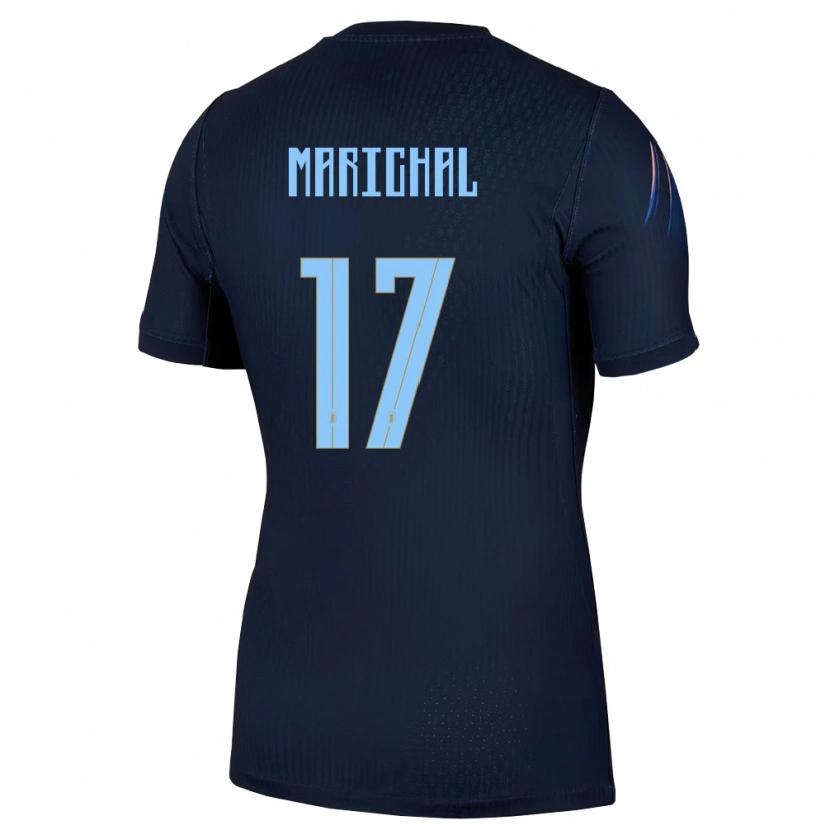Danxen Mujer Camiseta Uruguay Mauro Marichal #17 Negro Azul 2ª Equipación 26-28 La Camisa México
