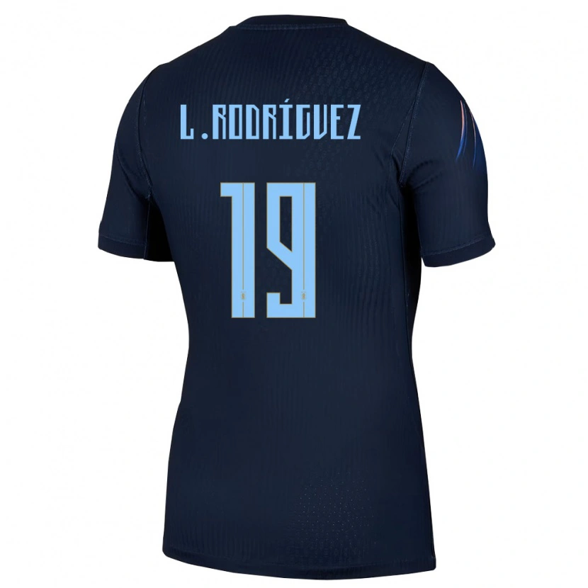 Danxen Mujer Camiseta Uruguay Luciano Rodríguez #19 Negro Azul 2ª Equipación 26-28 La Camisa México