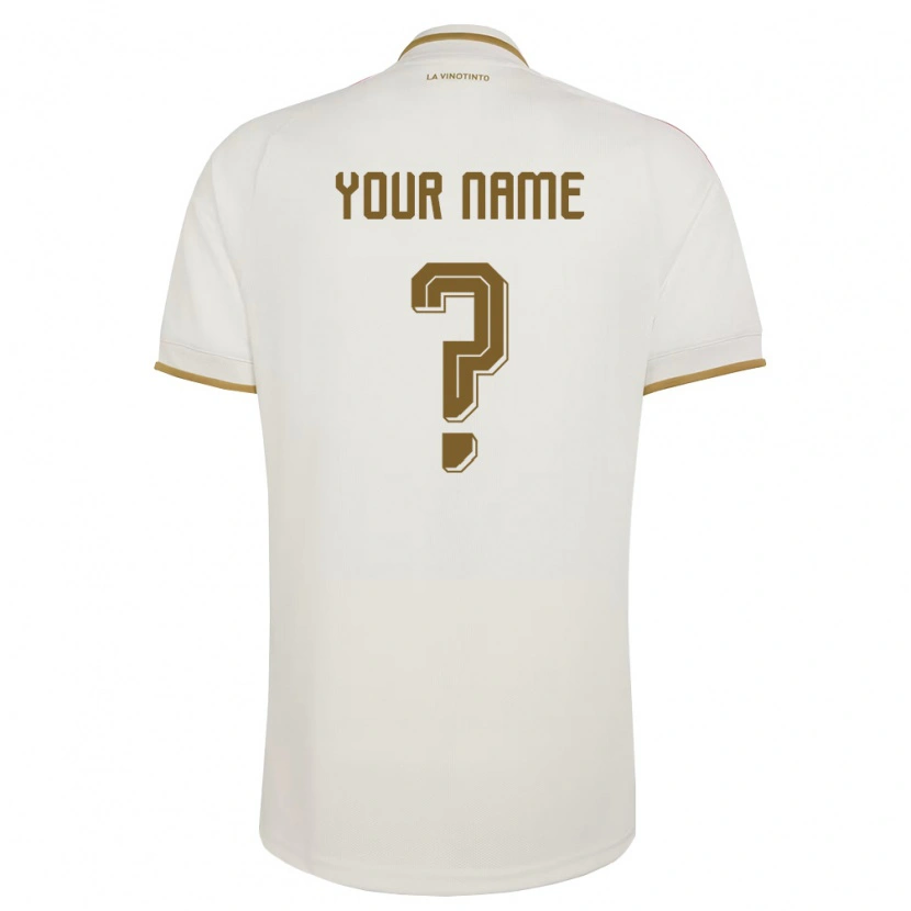 Danxen Mujer Camiseta Venezuela Su Nombre #0 Marfil Amarillo 2ª Equipación 26-28 La Camisa México