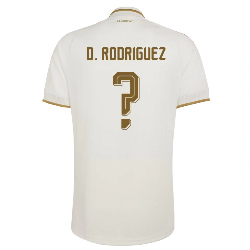 Danxen Mujer Camiseta Venezuela David Rodriguez Blanco #0 Marfil Amarillo 2ª Equipación 26-28 La Camisa México