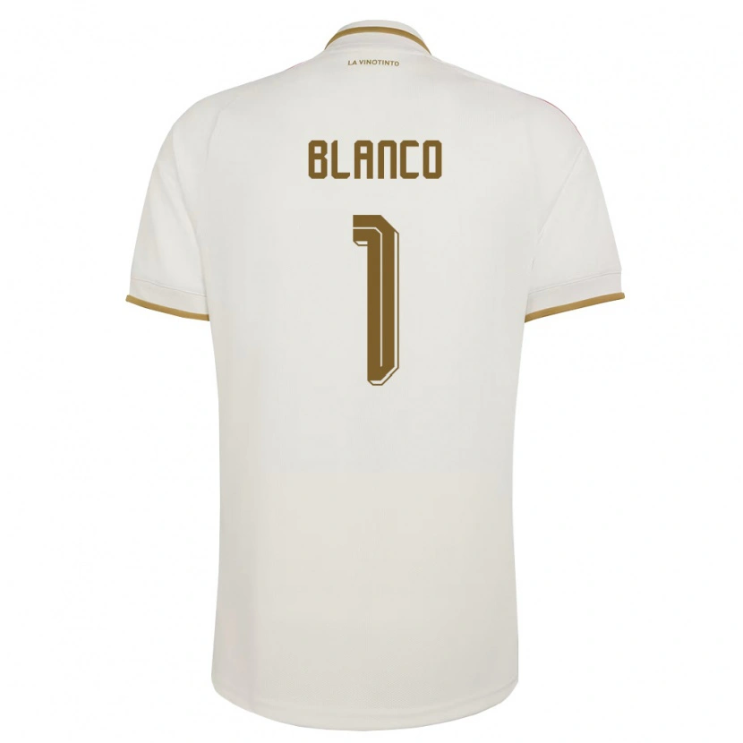 Danxen Mujer Camiseta Venezuela José Blanco #1 Marfil Amarillo 2ª Equipación 26-28 La Camisa México
