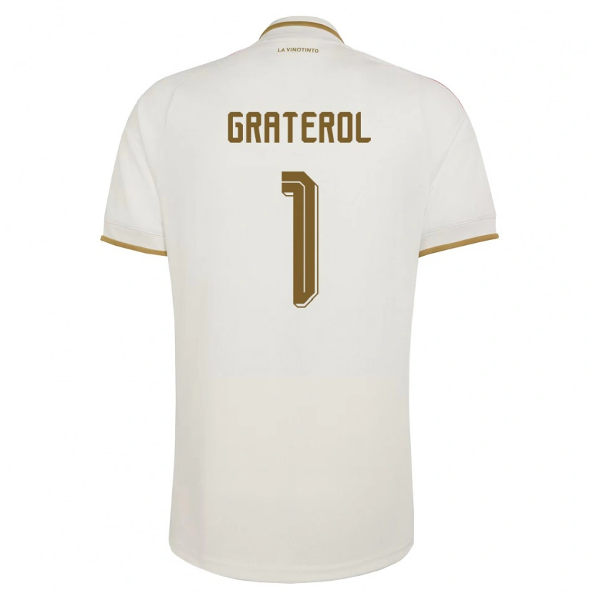 Danxen Mujer Camiseta Venezuela Joel Graterol #1 Marfil Amarillo 2ª Equipación 26-28 La Camisa México