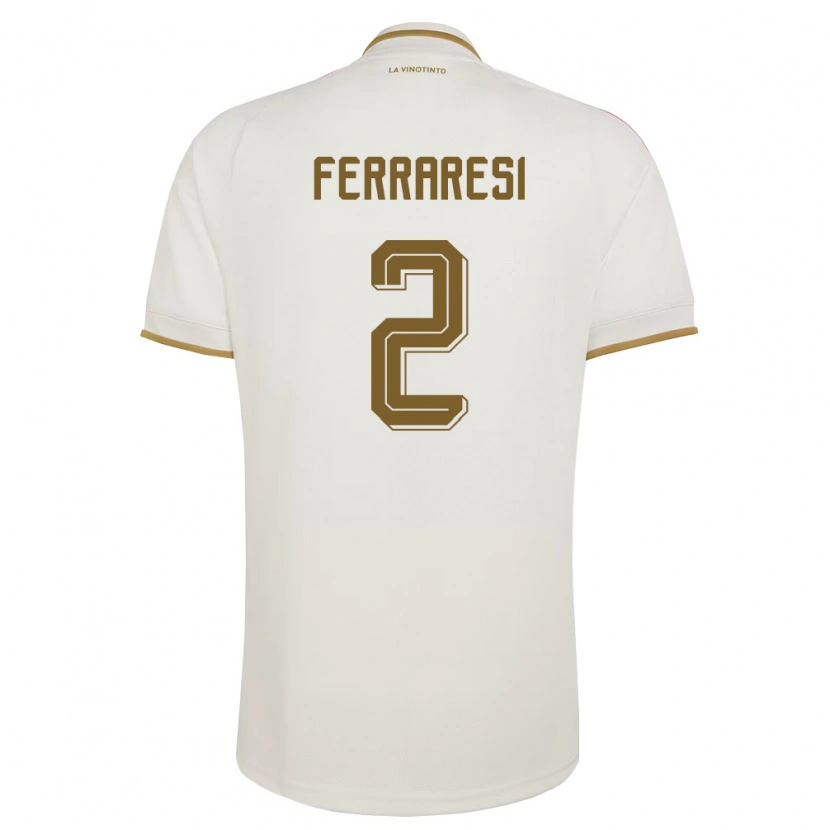 Danxen Mujer Camiseta Venezuela Nahuel Ferraresi #2 Marfil Amarillo 2ª Equipación 26-28 La Camisa México