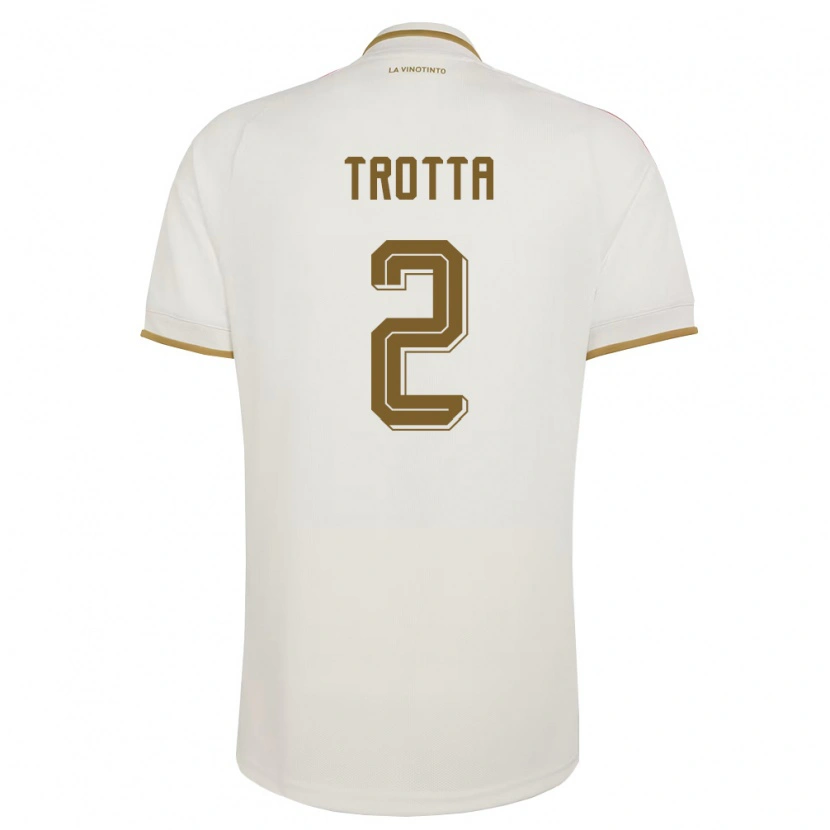 Danxen Mujer Camiseta Venezuela Dino Trotta #2 Marfil Amarillo 2ª Equipación 26-28 La Camisa México