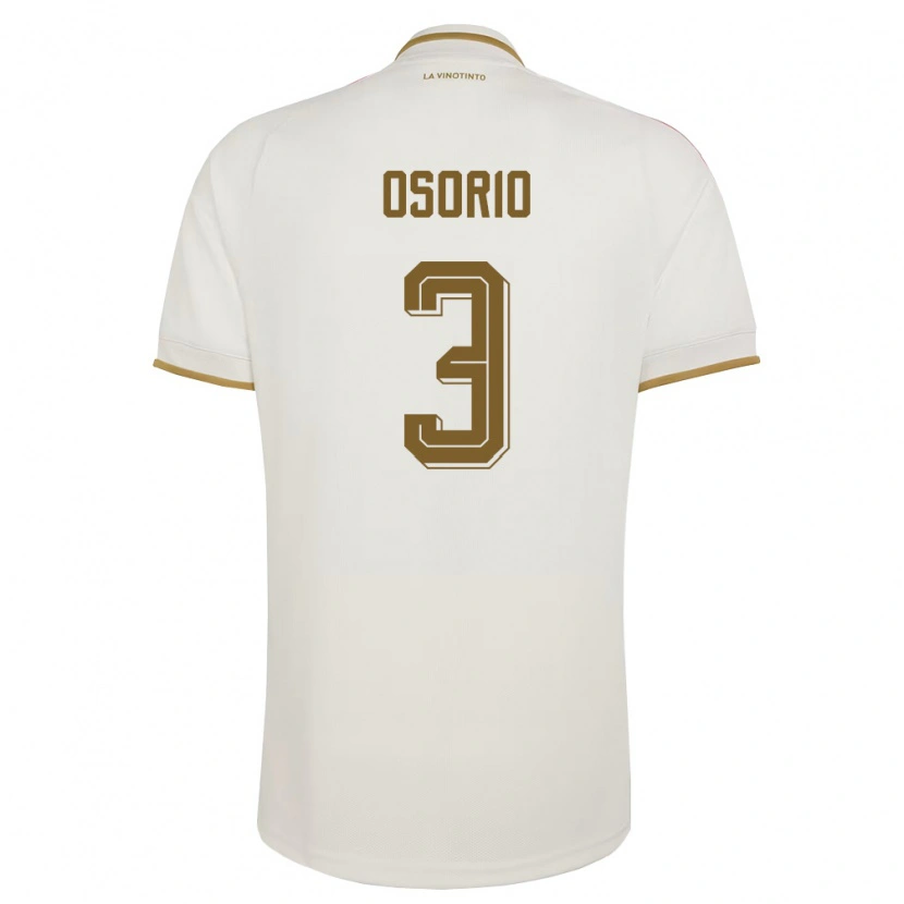 Danxen Mujer Camiseta Venezuela Yordan Osorio #3 Marfil Amarillo 2ª Equipación 26-28 La Camisa México