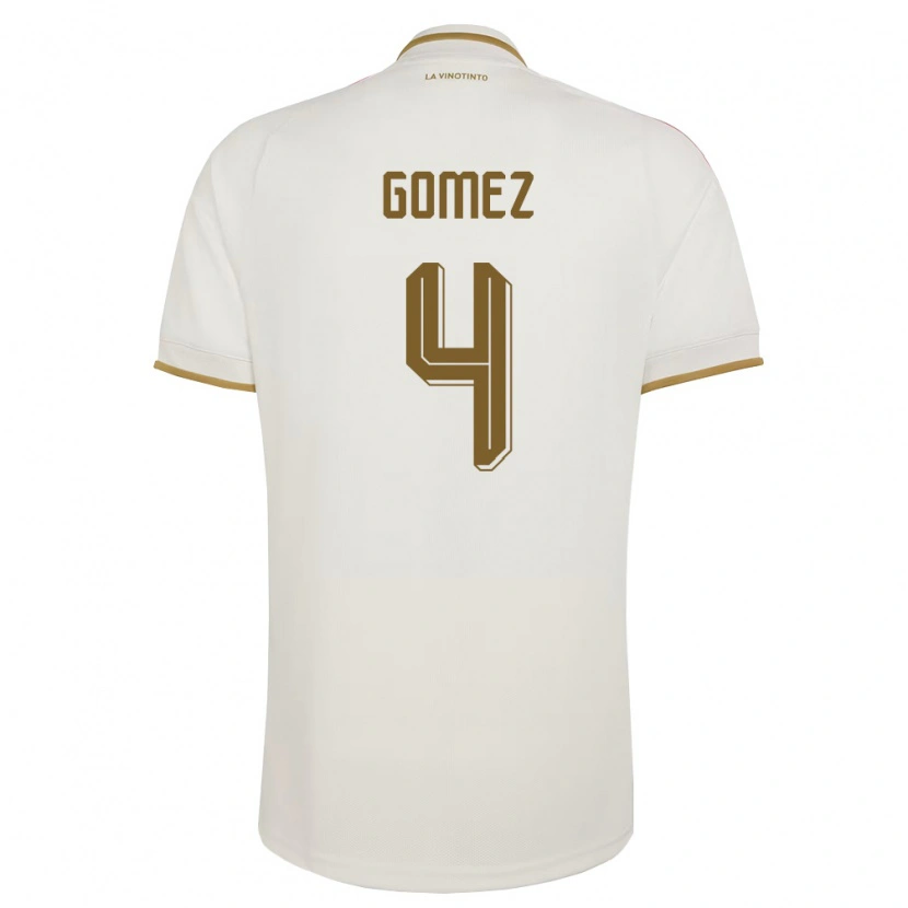 Danxen Mujer Camiseta Venezuela Santiago Gómez #4 Marfil Amarillo 2ª Equipación 26-28 La Camisa México