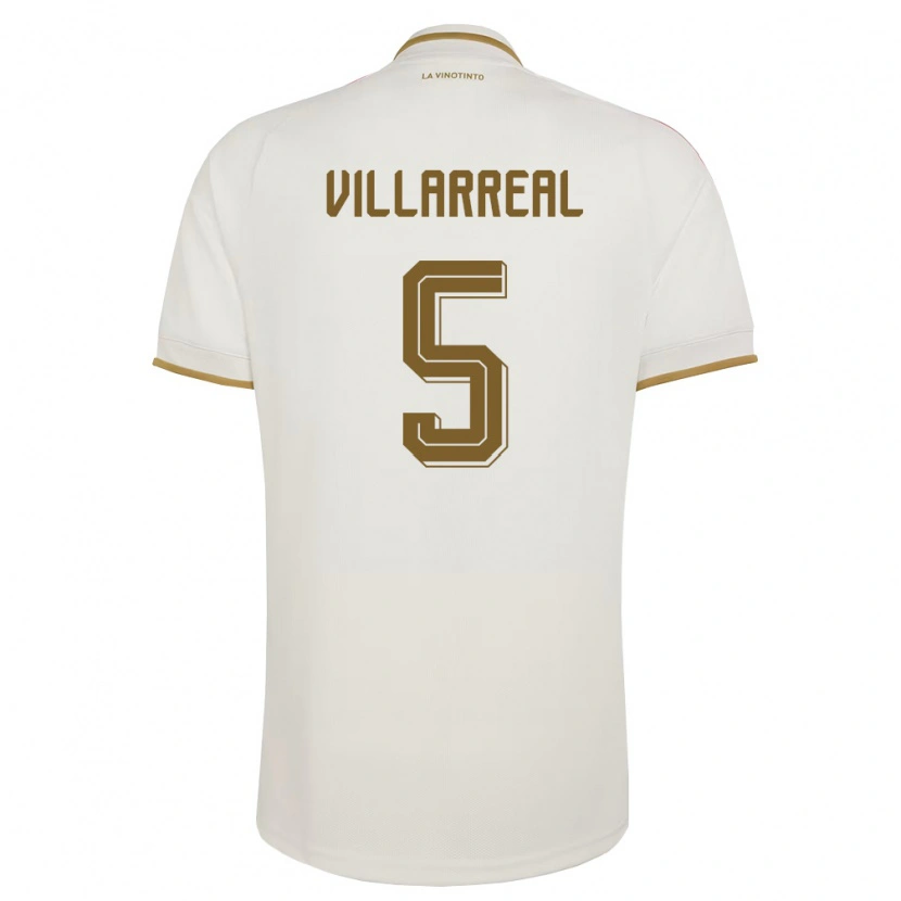 Danxen Mujer Camiseta Venezuela Marco Villarreal #5 Marfil Amarillo 2ª Equipación 26-28 La Camisa México