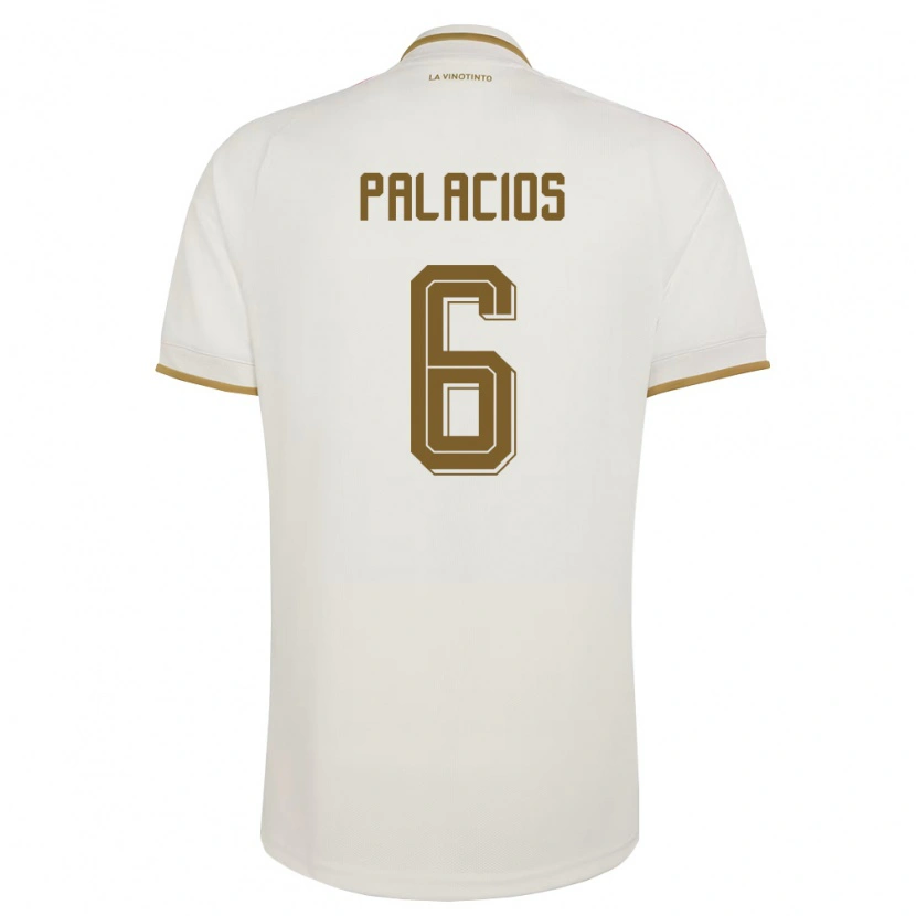 Danxen Mujer Camiseta Venezuela Adrián Palacios #6 Marfil Amarillo 2ª Equipación 26-28 La Camisa México