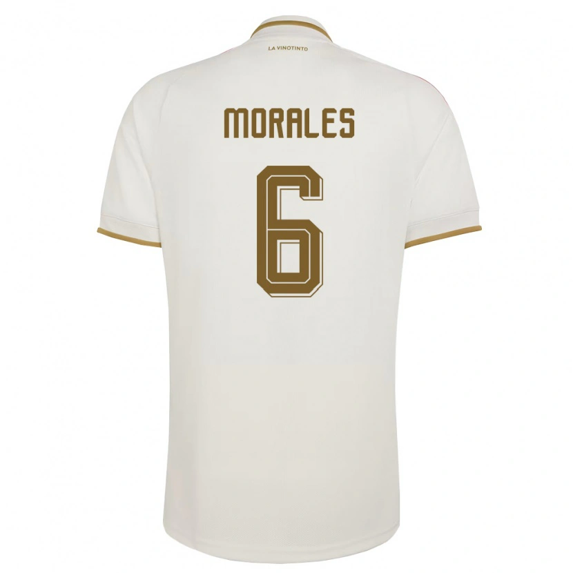 Danxen Mujer Camiseta Venezuela Sebastian Morales #6 Marfil Amarillo 2ª Equipación 26-28 La Camisa México