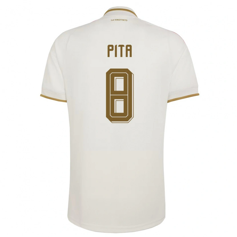 Danxen Mujer Camiseta Venezuela Santiago Pita #8 Marfil Amarillo 2ª Equipación 26-28 La Camisa México