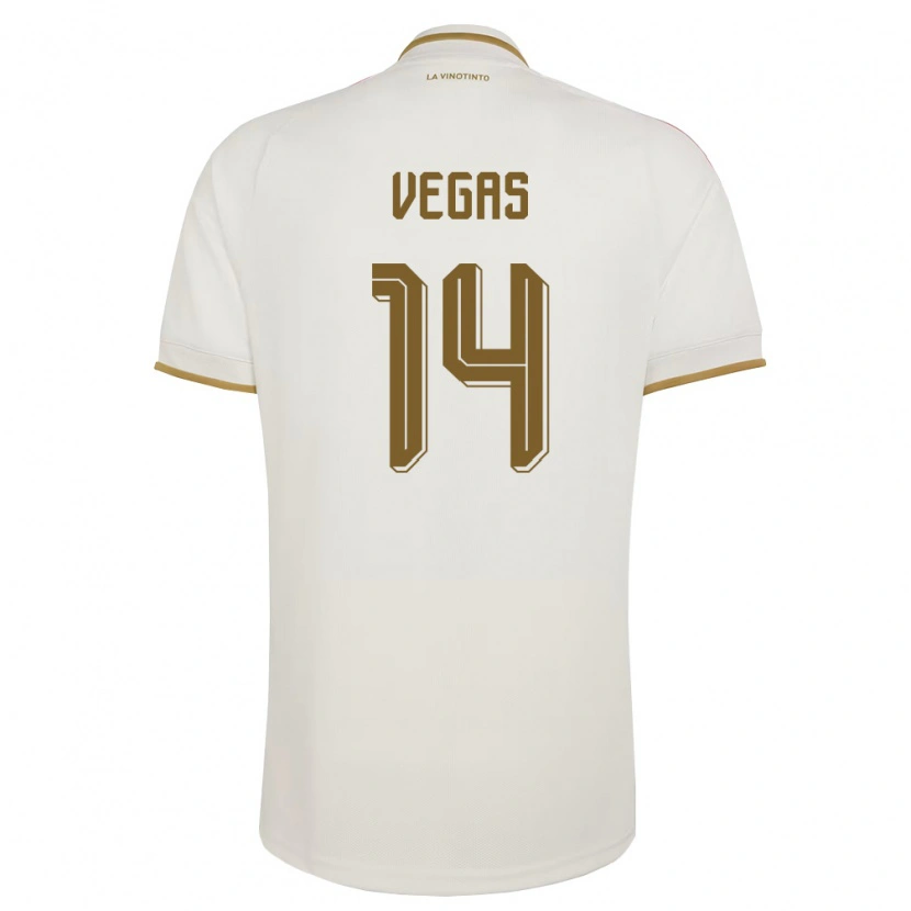 Danxen Mujer Camiseta Venezuela Miguel Vegas #14 Marfil Amarillo 2ª Equipación 26-28 La Camisa México
