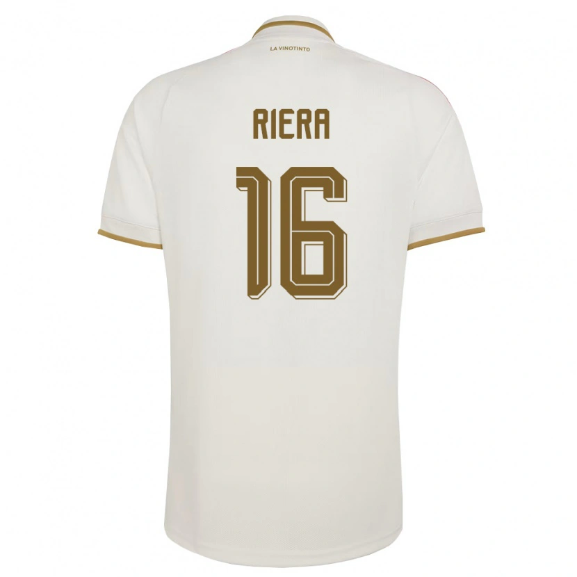 Danxen Mujer Camiseta Venezuela Marco Riera #16 Marfil Amarillo 2ª Equipación 26-28 La Camisa México