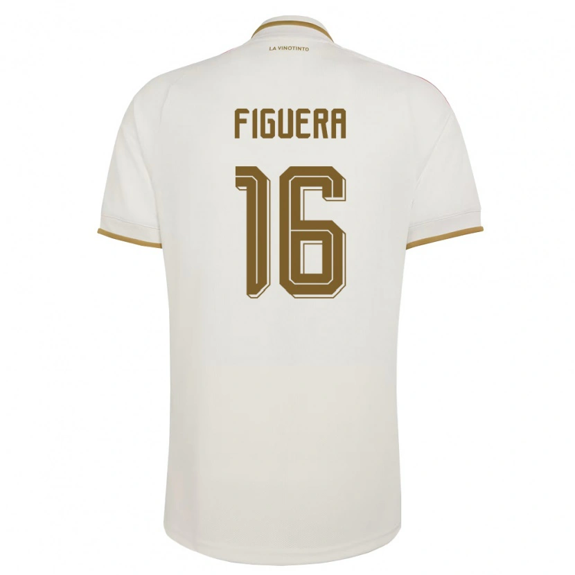 Danxen Mujer Camiseta Venezuela Carlos Figuera #16 Marfil Amarillo 2ª Equipación 26-28 La Camisa México