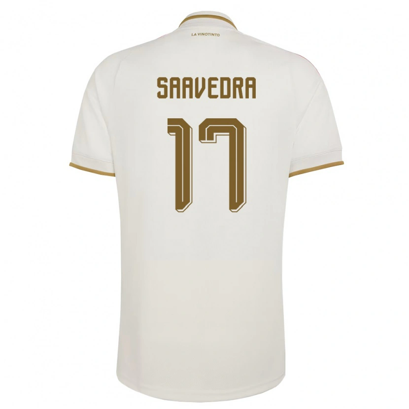 Danxen Mujer Camiseta Venezuela Andy Saavedra #17 Marfil Amarillo 2ª Equipación 26-28 La Camisa México
